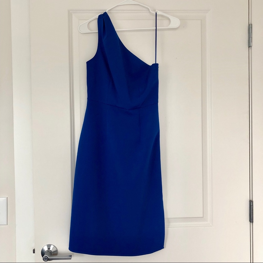 Blue One-Shoulder Dress